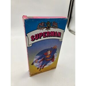 Superman Vol 1 VHS Kid Video Club Classic Cartoons 1988 Vintage DC Comics Tape